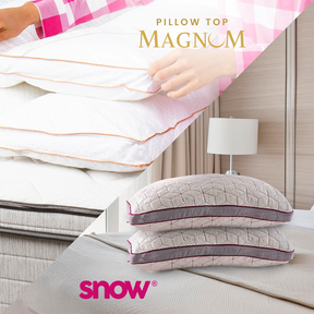 Kit com Pillow Top Magnum Pluma AirFiber + 2 Travesseiros Snow