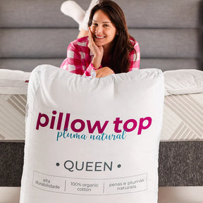 Pillow Top Pluma Natural de Ganso